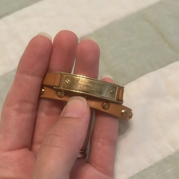 Michael Kors gold studded genuine leather wrap bracelet ✨️ - Picture 2 of 7